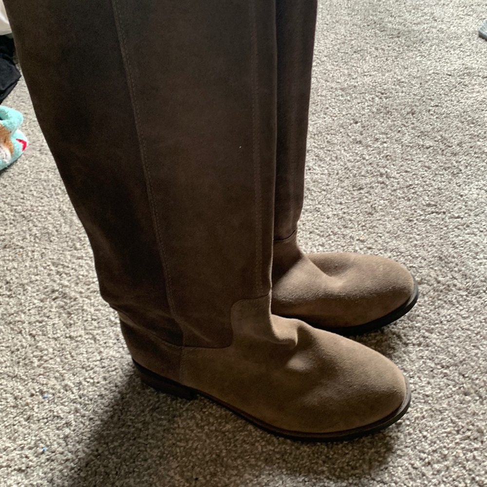 Dark Taupe Pull On Riding Boots